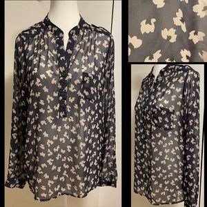 Alice blue stitchfix medium sheer blue blouse